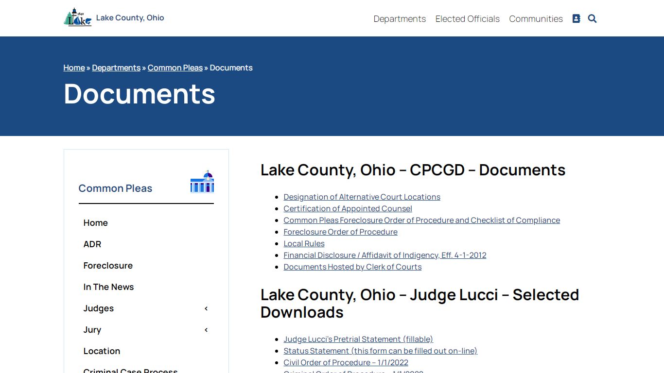 Documents - Common Pleas